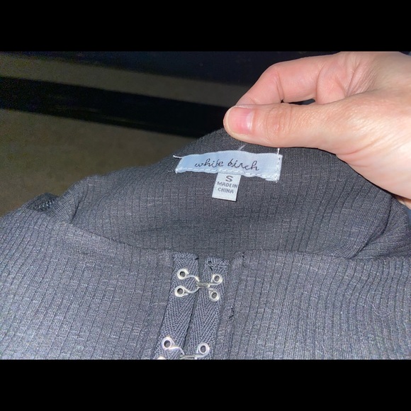 White birch black ribbed tank top - Picture 5 of 7